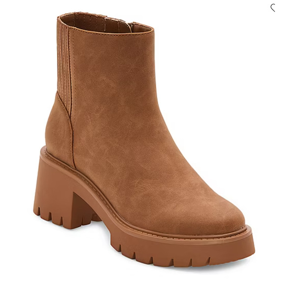 Women's Marie Block Heel Booties 10 M Cognac - New In Box - ** No‎ Lid **ana - Picture 1 of 10